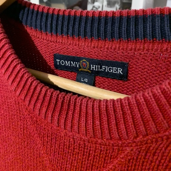 Tommy Hilfiger Red Varsity Sweater - Picture 2 of 4